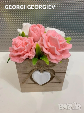 цветя изработени с глицеринов ароматен сапун и Българска роза 🌹 Стара Загора Център ., снимка 18 - Изкуствени цветя - 53463302