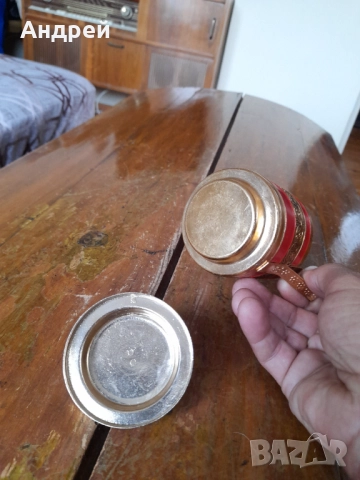 Стара Руска Сувенирна метална чаша, снимка 5 - Други ценни предмети - 51634689