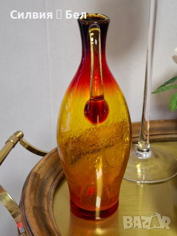 Винтидж стомна Арт стъкло , снимка 12 - Антикварни и старинни предмети - 52061590