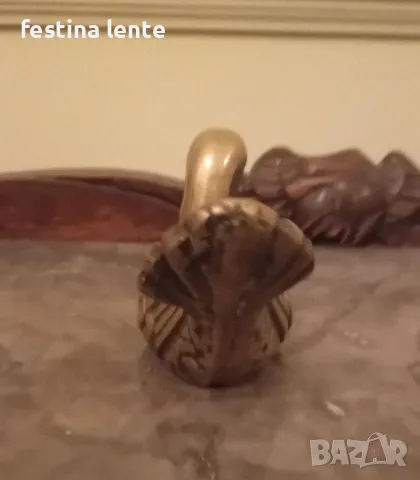 Месингова фигура-гълъб, снимка 4 - Антикварни и старинни предмети - 48831169