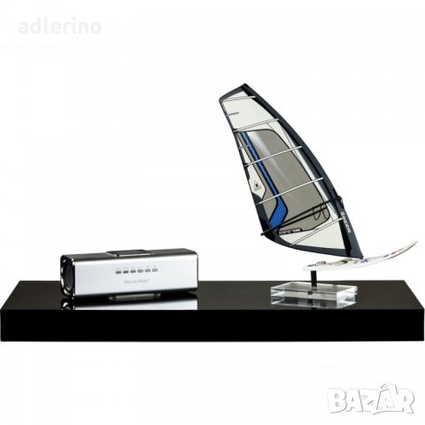 Стеннен рафт "Volto", рафт за стена, 70 см, черен гланц, снимка 2 - Етажерки - 34447434