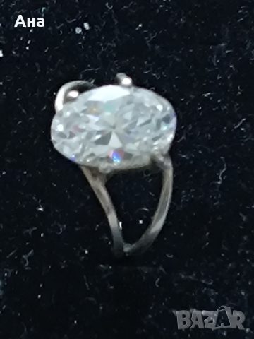 Красив сребърен пръстен с камък Ж321, снимка 6 - Пръстени - 44697413