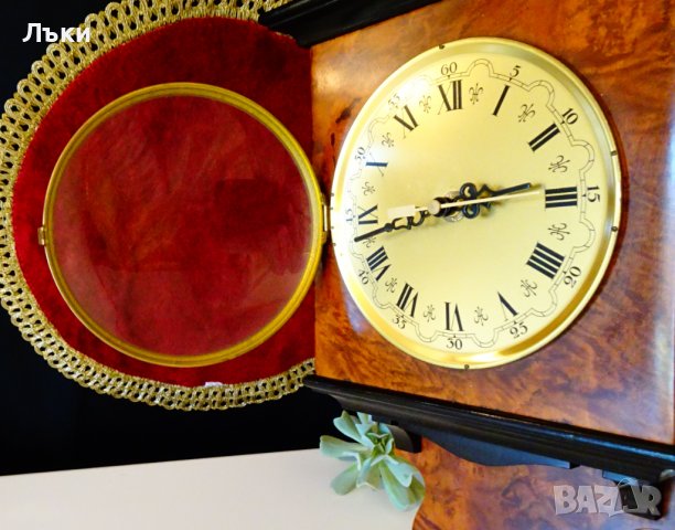 Немски стенен часовник,месинг,палисандър. , снимка 4 - Антикварни и старинни предмети - 39182891