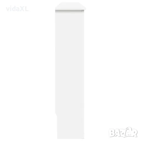 vidaXL Параван за радиатор, бял, 112x19x81,5 см, МДФ, снимка 5 - Паравани - 56146537
