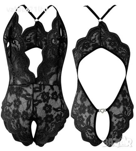 Еротично дантелено боди с отворено дъно, снимка 18 - Бельо - 37754210