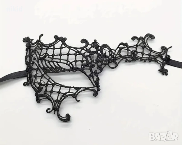 05 домино за 1 око черна маска дантела за лице очи маскарад парти бал, снимка 4 - Други - 18094610