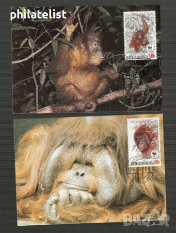 Индонезия 1983 - 4 броя Карти Максимум - WWF, снимка 1 - Филателия - 38890742