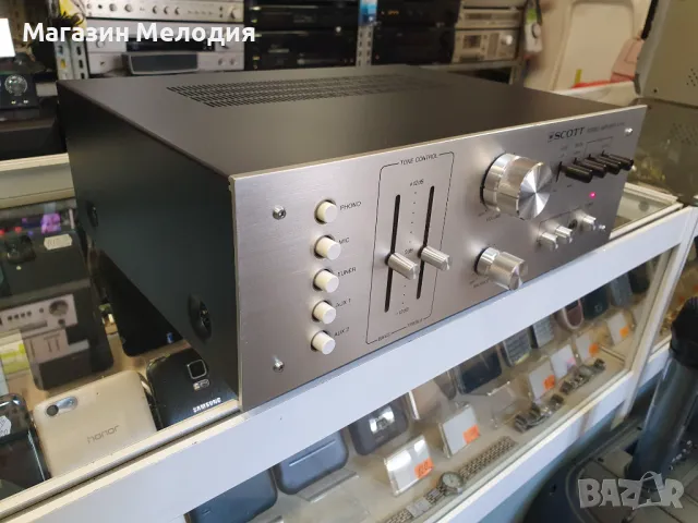 Усилвател Scott A 416 В отлично техническо и визуално състояние., снимка 7 - Ресийвъри, усилватели, смесителни пултове - 47532392