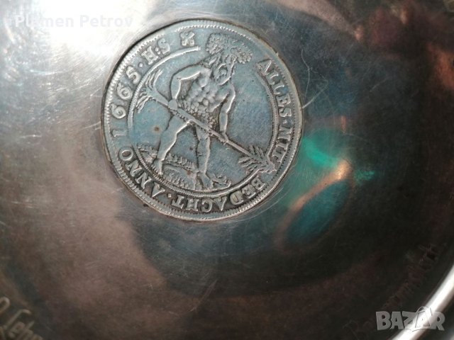 Сребърна чиния , снимка 13 - Антикварни и старинни предмети - 36247558