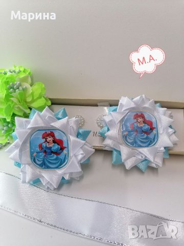 Диадема за коса с панделка Малка русалка Ариел, снимка 3 - Шноли, диадеми, ленти - 41973187