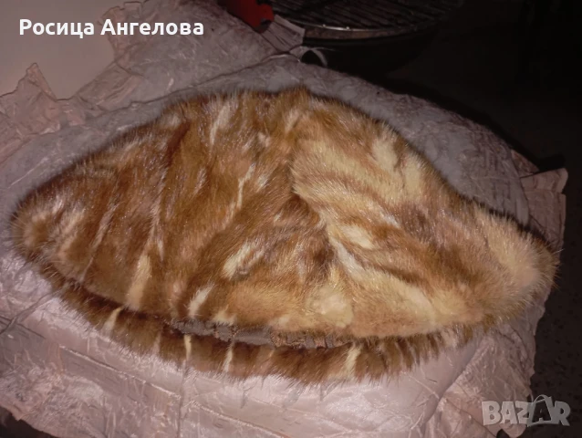 Винтидж дамска шапка с естествен косъм от естествена кожа , снимка 10 - Шапки - 51401917