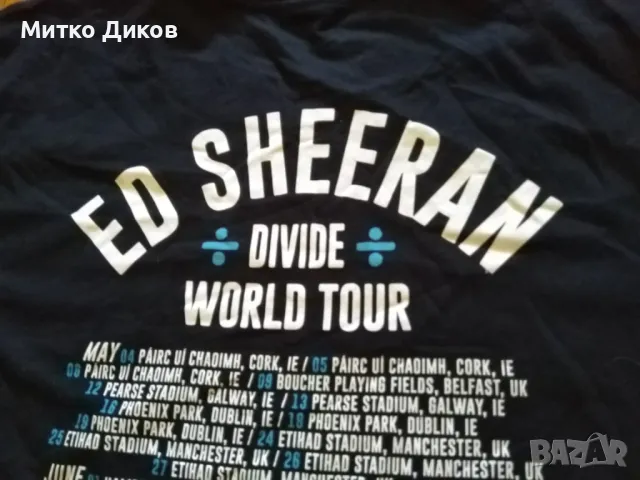 Ed Sheeran Divide World Tour маркова тениска Гилдан размер Л, снимка 10 - Тениски - 49498255