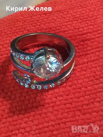 КРАСИВ ПОСРЕБРЕН МЕДЕН ПРЪСТЕН с ИСКРЯЩИ ЮВЕЛИРНО ФАСЕТИРАНИ ЦИРКОНИ 44389, снимка 9 - Пръстени - 46510138