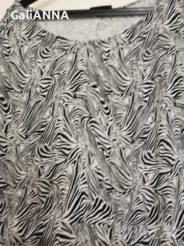 СТРАХОТНА ТУНИКА В БЯЛО И ЧЕРНО 3XL-4XL, снимка 4 - Туники - 40955796