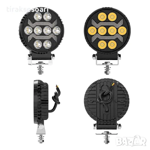  Висок клас LED Диоден Боен фар за трактори ATV мотокари камиони Кръгъл, снимка 3 - Аксесоари и консумативи - 49335684