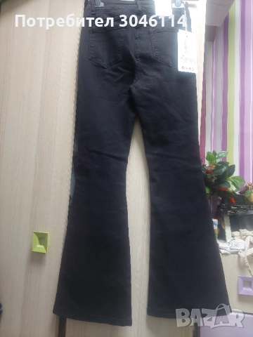 дамско черно дънки, снимка 2 - Дънки - 51584238