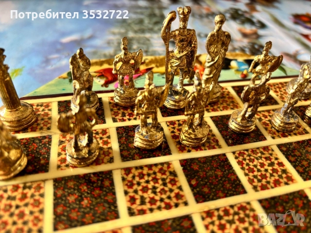 Ретро шах с метални фигури , снимка 11 - Антикварни и старинни предмети - 51626880