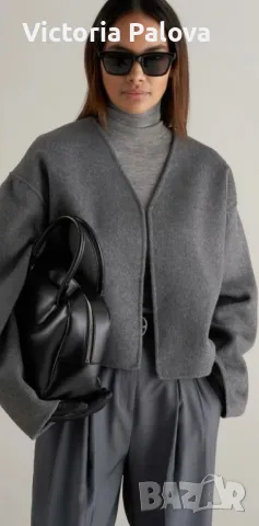 Сиво късо яке/сако STEFFEN SCHRAUT вълна кашмир коприна, снимка 18 - Якета - 47671994