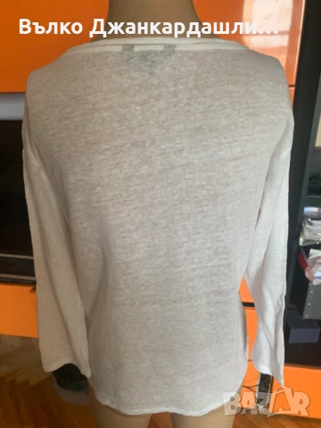 Ленена блуза Massimo Dutti, размер М, снимка 5 - Блузи с дълъг ръкав и пуловери - 53094246