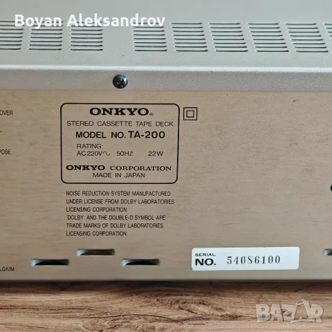 Onkyo TA-200 Stereo Cassette Deck | Made in Japan | Dolby B/C, снимка 7 - Декове - 55970711