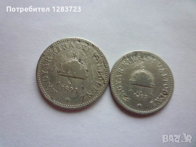 10 и 20 филера 1893 година, снимка 5 - Нумизматика и бонистика - 53333877