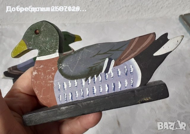Разни различни патки и Закачалка, стар ДЪРВЕН пешкирник с  патки патка птица рисунка, снимка 9 - Други ценни предмети - 28946460