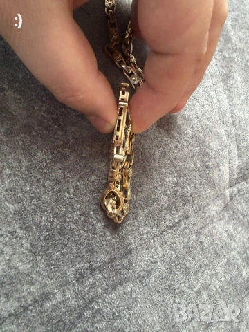 Мъжки златен ланец с кръст плътен , снимка 4 - Колиета, медальони, синджири - 53008761