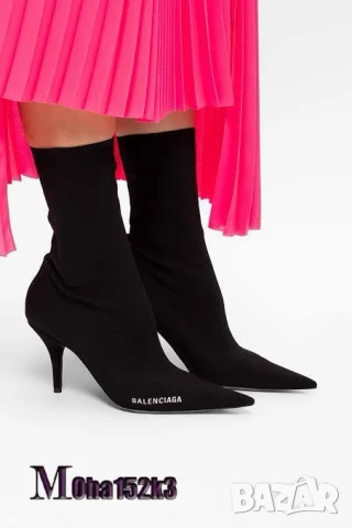 Дамски боти на ток Balenciaga👢Fandi от 36 до 41 номер Код D1387, снимка 2 - Дамски боти - 48078937