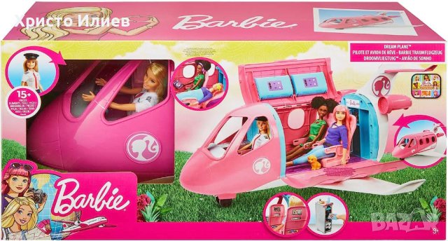 Barbie Барби на път самолет с пилот кукла Barbie и 15 аксесоара, снимка 7 - Кукли - 41506297