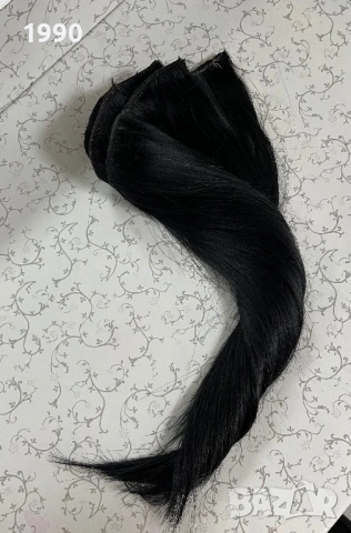 Естествена коса черна 180гр50см, снимка 5 - Аксесоари за коса - 53446169