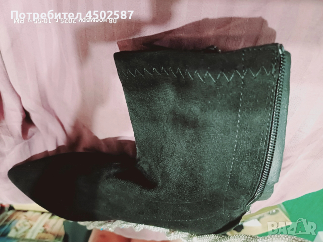 Черни островърхи боти, снимка 4 - Дамски боти - 52894375