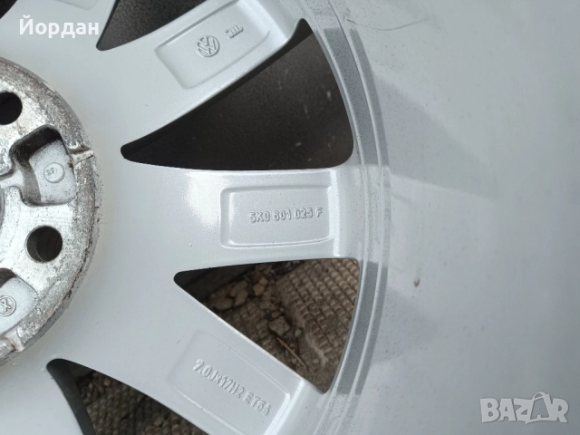ОРИГИНАЛНИ джанти 17 'цола 5x112 7J ET54 VW Golf 6 / ФОЛКСВАГЕН Голф 6, снимка 10 - Гуми и джанти - 52914927