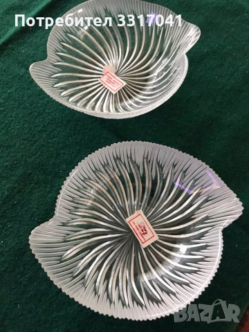 Две купички за ядки от оловен кристал