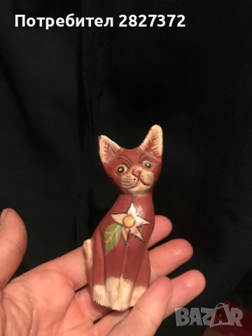 Продавам прекрасни дървени фигури на котка и птичка коте стойка за моливи , снимка 3 - Декорация за дома - 36121395