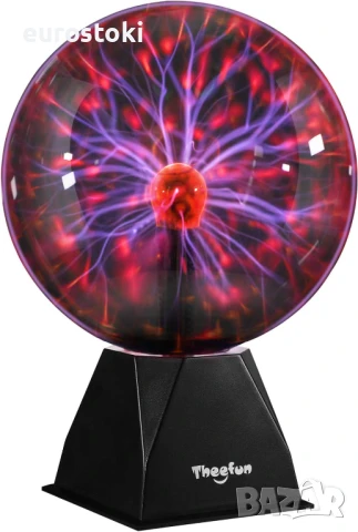 Theefun 8-инчова плазмена топка, чувствителна на допир и звук, оригинална светлина за партита, дом, снимка 1
