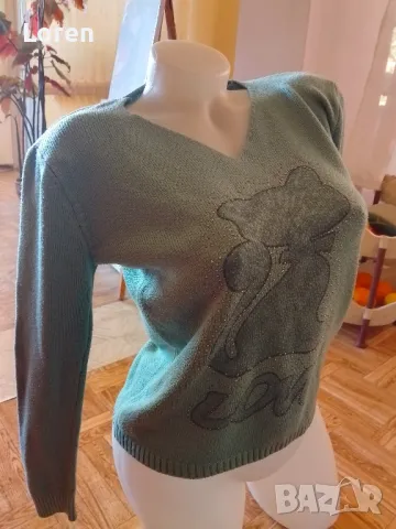Подарявам зелена блузка , снимка 2 - Блузи с дълъг ръкав и пуловери - 49564541