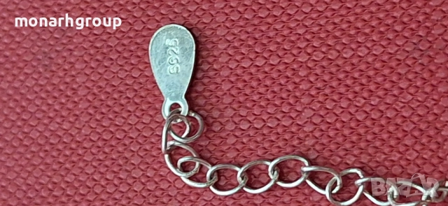  Сребърна гривна / без закопчалка/, снимка 4 - Гривни - 52436532