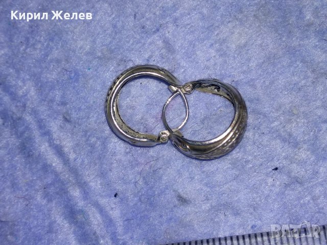 ОРНАМЕНТИРАНИ РЕТРО АРТ СРЕБЪРНИ ОБЕЦИ СРЕБРО 925 РЪЧНА МАЙСТОРСКА СТАРА ИЗРАБОТКА 18586, снимка 12 - Обеци - 40920792