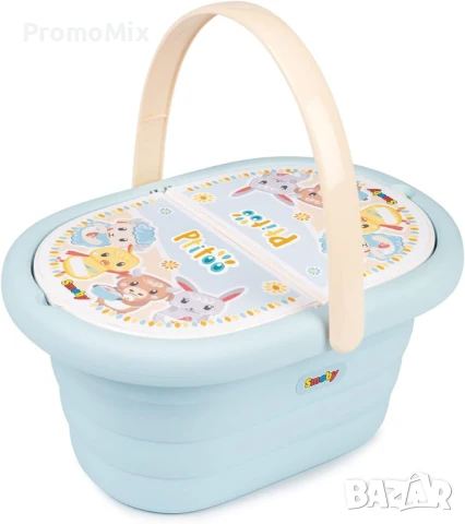 Детска кошница за пикник Smoby Ptitoo 310532 21 части Пикник кошница с чинии и чаши , снимка 5 - Други - 51342159