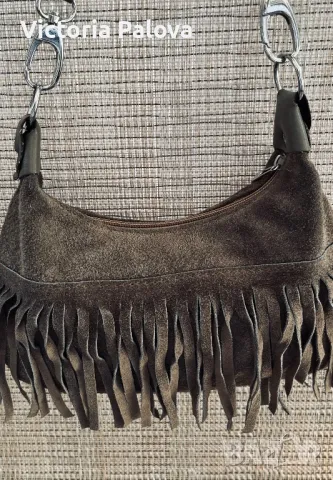 Модерна чанта естествена кожа  велур, снимка 6 - Чанти - 50368027