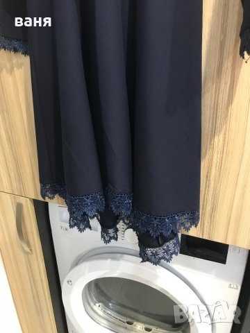 Рокля с дантела синя, снимка 5 - Рокли - 40550575