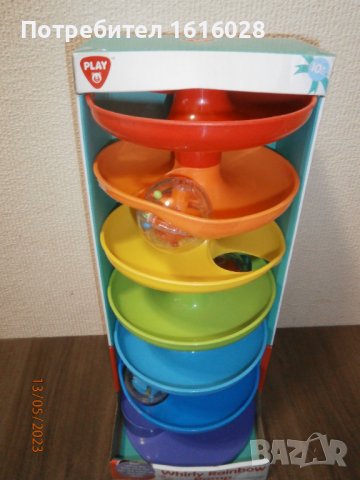 Нова детска въртяща се дъгова рампа с топчета., снимка 7 - Образователни игри - 40981911