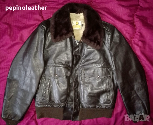 Пилотско Авиаторско кожено яке бомбър, тип МА-1, А-2, В-3, G-1, снимка 15 - Якета - 12536229