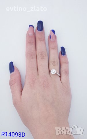 Златни пръстени -18К с диаманти, снимка 11 - Пръстени - 39067326