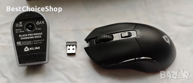 KLIM Blaze Pro презареждаща се безжична геймърска мишка с RGB зарядна станция - нова версия -, снимка 10 - Клавиатури и мишки - 53243441