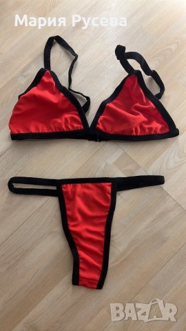 Модел 2025 хит бански костюм червен неонов бял, снимка 6 - Бански костюми - 25986800