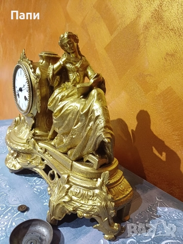 Фигурален античен каминен часовник Diplan & Salles, снимка 7 - Антикварни и старинни предмети - 52712546