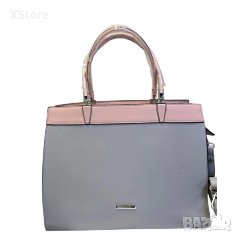 Модерна дамска чанта с двуцветен дизайн, снимка 7 - Чанти - 52585417