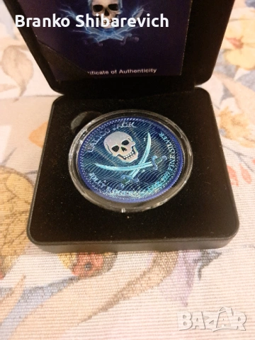 Колекционерска сребърна монета " Calico Jack " , 100 бр. за цял свят.