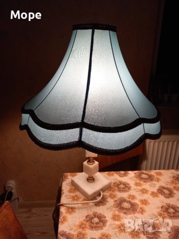 Мраморна нощна лампа , снимка 5 - Настолни лампи - 40452340